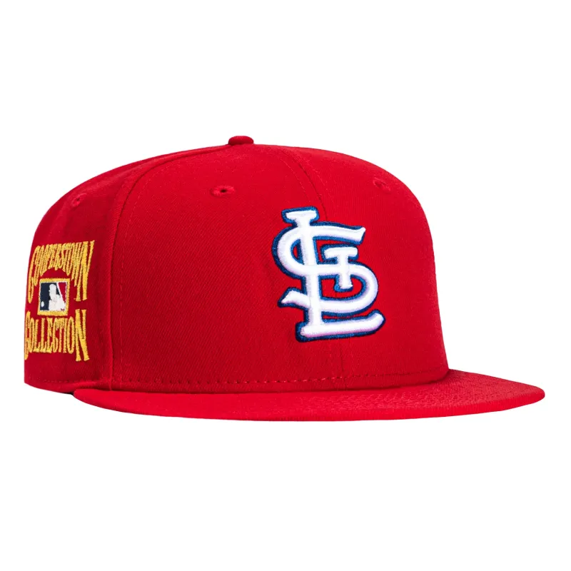 New Era 59Fifty St Louis Cardinals Gold Cooperstown Collection Patch Hat - Red made by New Era