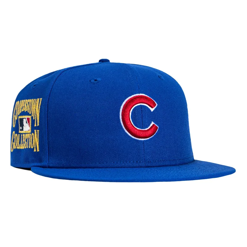 New Era 59Fifty Chicago Cubs Gold Cooperstown Collection Patch Hat - Royal made by New Era