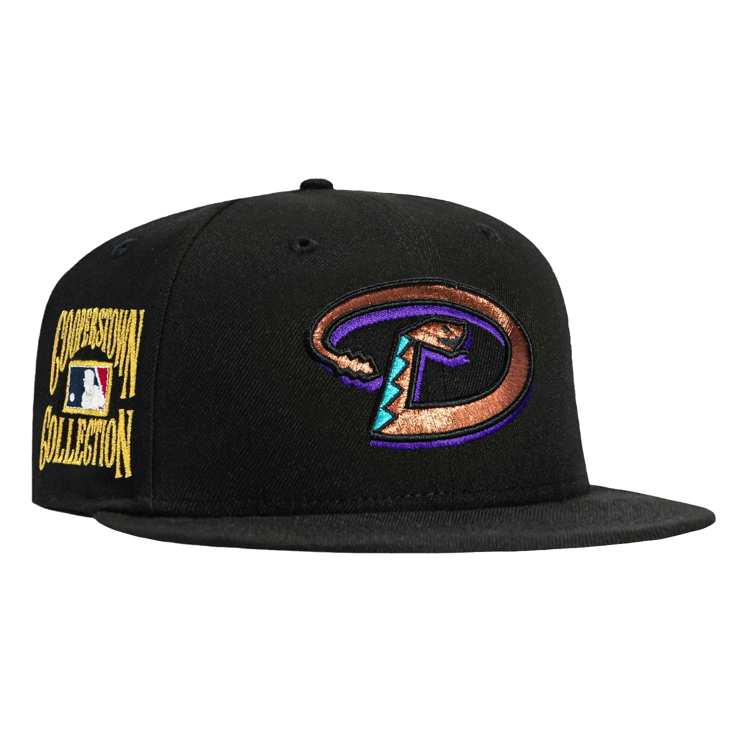 New Era 59Fifty Arizona Diamondbacks Gold Cooperstown Collection Patch D Hat - Black sold by Hat Club