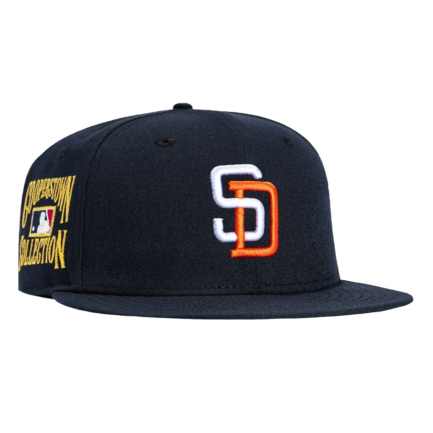 New Era 59Fifty San Diego Padres Gold Cooperstown Collection Patch 1993 Hat - Navy sold by Hat Club