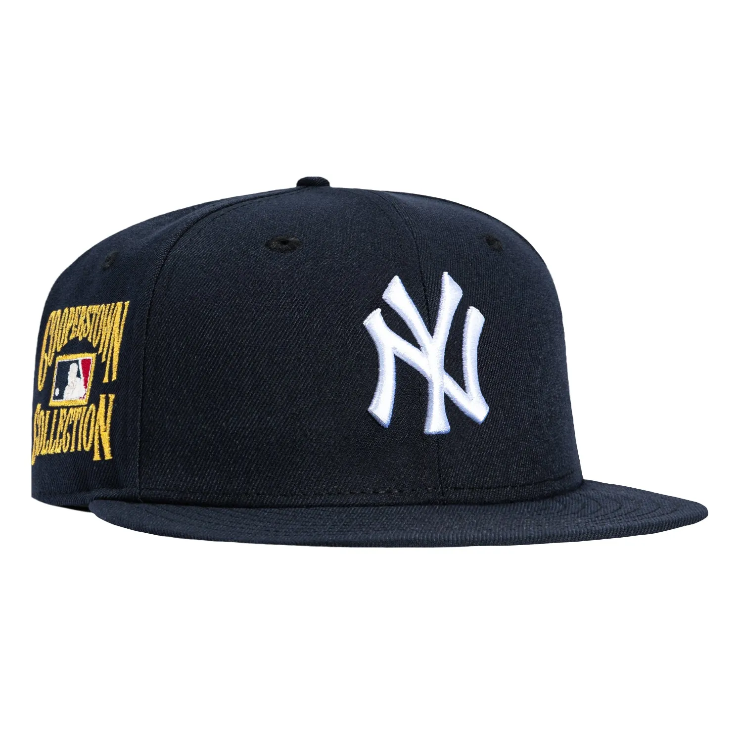 New Era 59Fifty New York Yankees Gold Cooperstown Collection Patch Hat - Navy sold by Hat Club