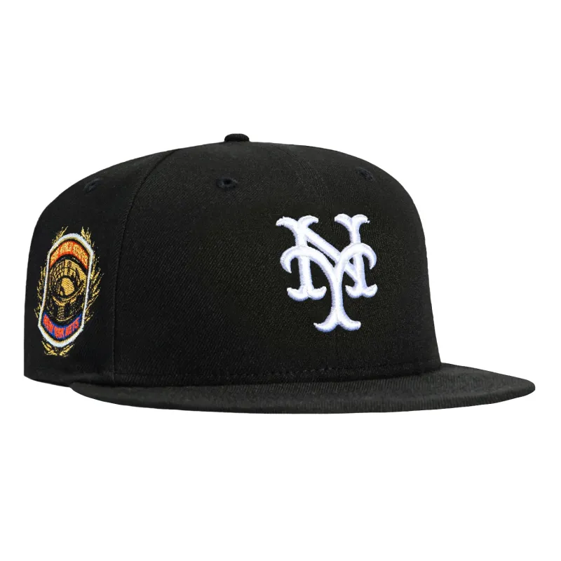 New Era 59Fifty New York Mets 1969 World Series Patch Hat - Black, White sold by Hat Club