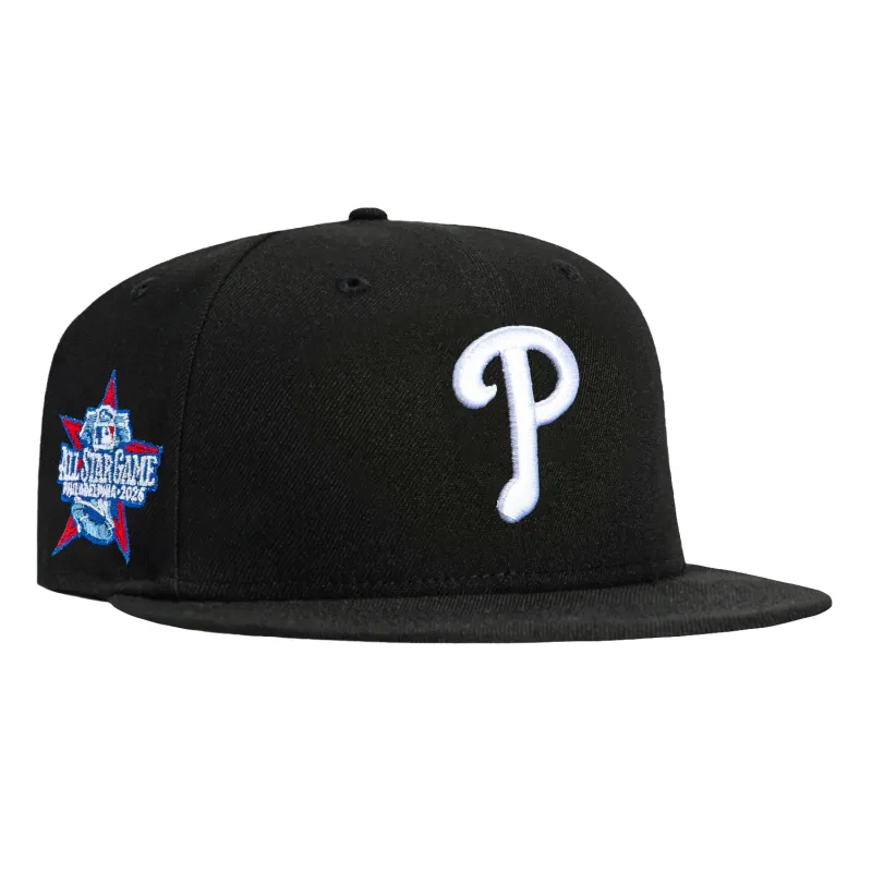 New Era 59Fifty Philadelphia Phillies 2026 All Star Game Patch Hat - Black, White sold by Hat Club