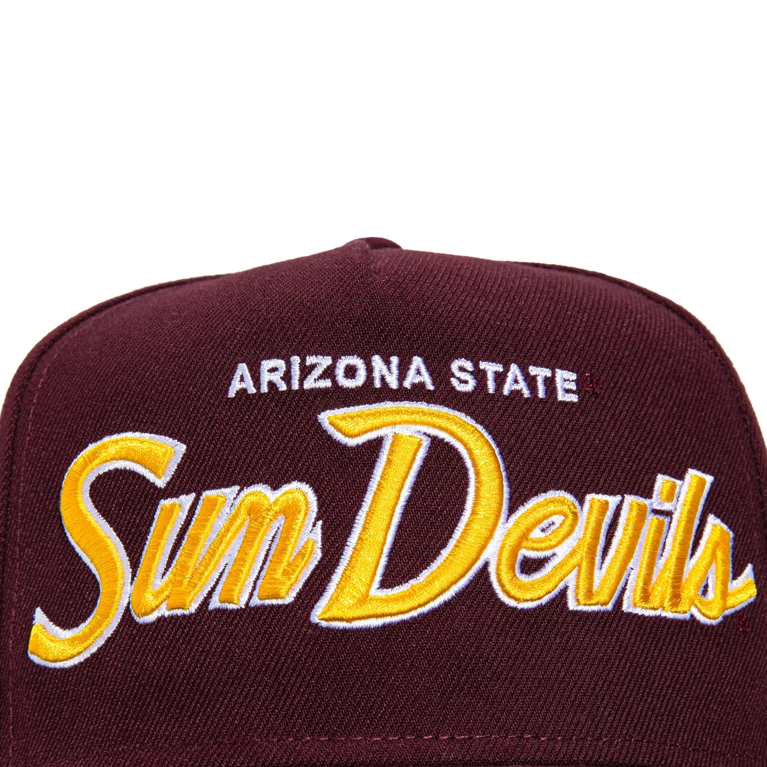 New Era 9Fifty A-Frame Arizona State Sun Devils Logo Patch Script Snapback Hat - Maroon sold by Hat Club product image thumbnail 3