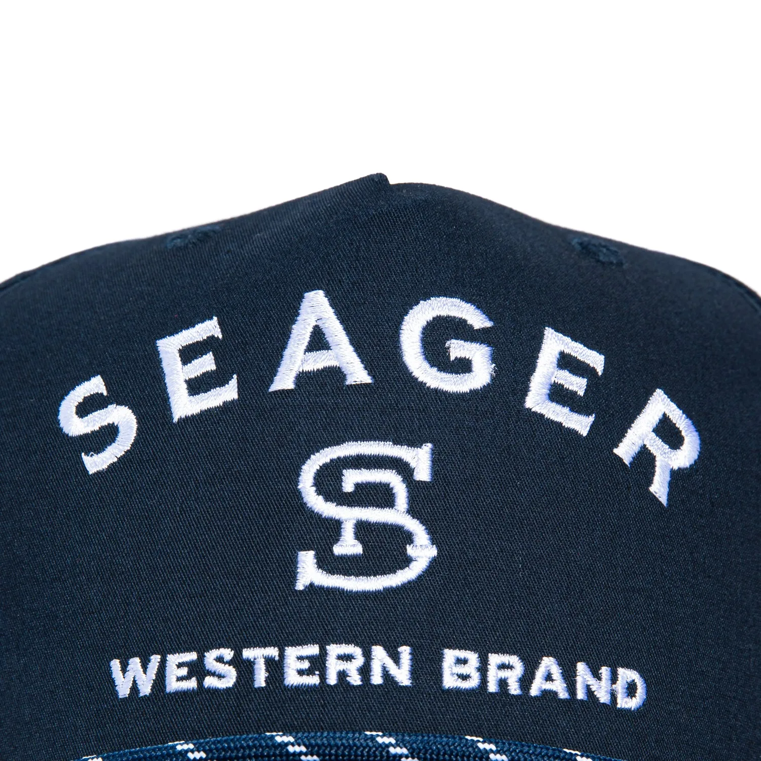 Seager Western Brand Snapback Hat - Navy sold by Hat Club product image thumbnail 3
