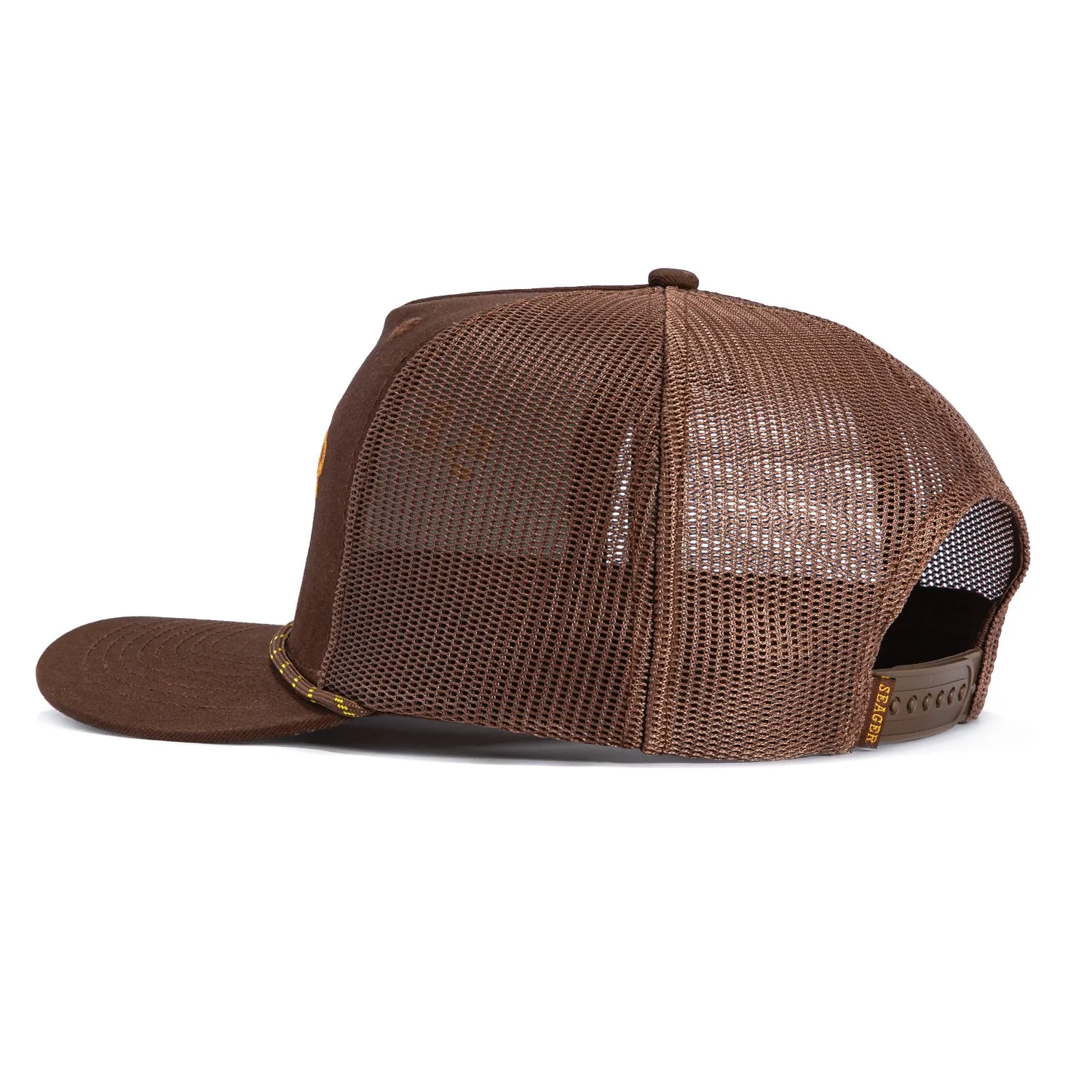 Seager Western Brand Trucker Snapback Hat - Brown sold by Hat Club product image thumbnail 2