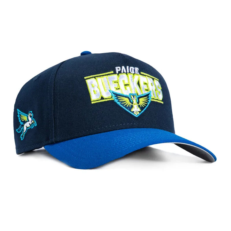New Era 9Forty A-Frame Dallas Wings Paige Bueckers Logo Patch Word Snapback Hat - Navy, Royal sold by Hat Club