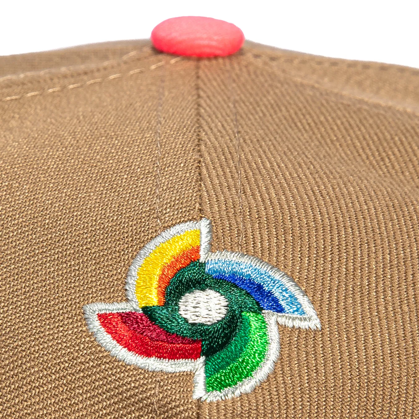 New Era 9Forty A-Frame Mexico World Baseball Classic Mexico Flag Patch Snapback Hat - Khaki, Mint, Metallic Gold sold by Hat Club product image thumbnail 5