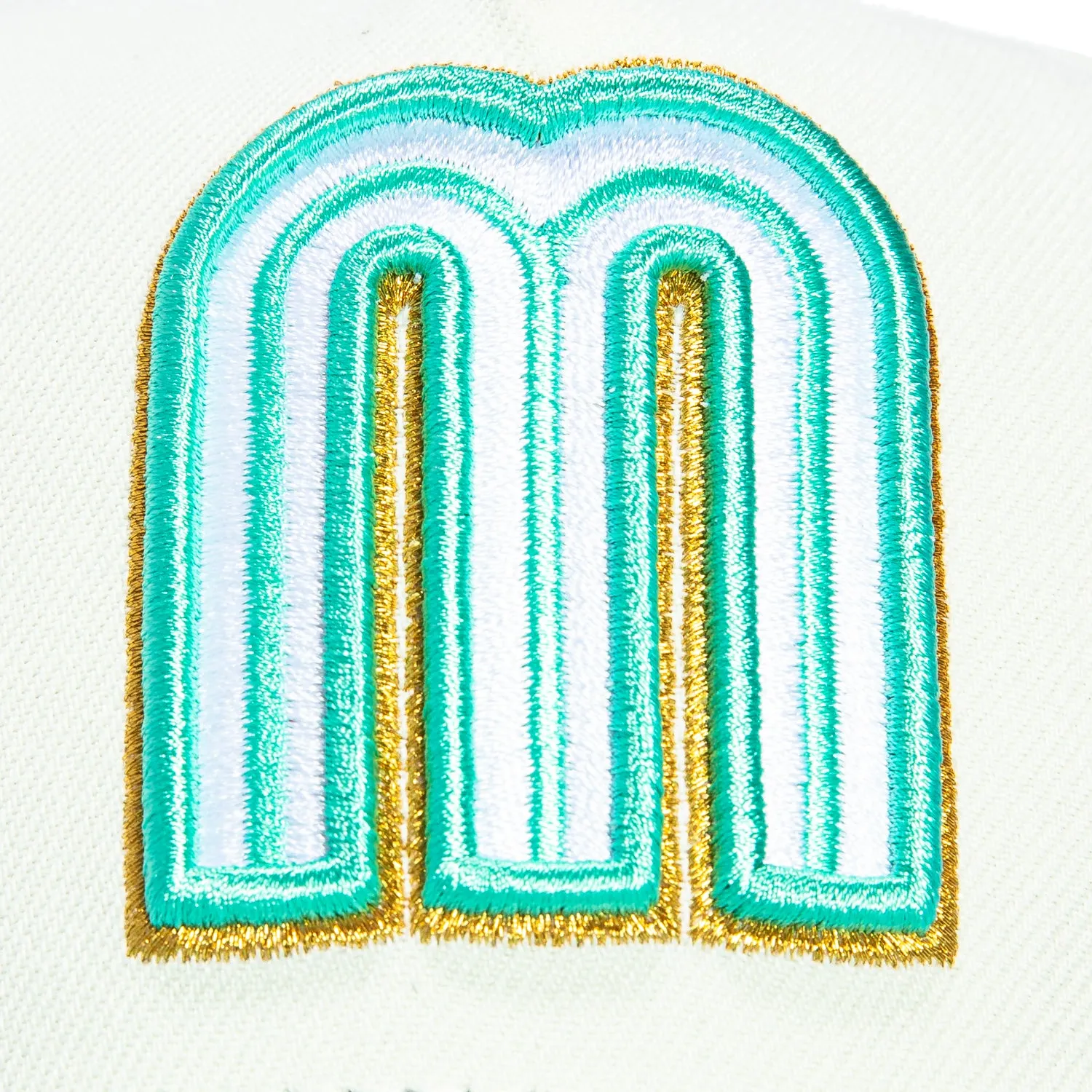 New Era 9Forty A-Frame Mexico World Baseball Classic Mexico Flag Patch Snapback Hat - White, Mint, Metallic Gold sold by Hat Club product image thumbnail 3