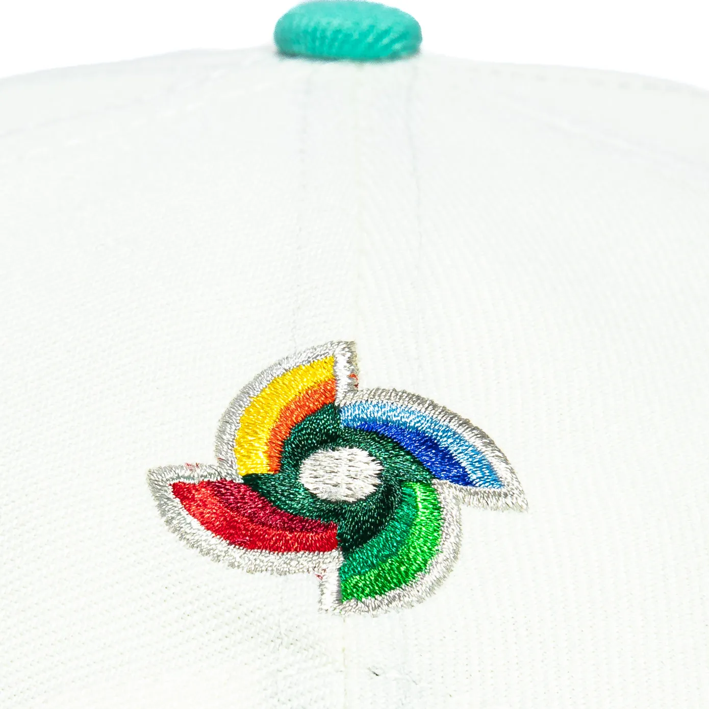 New Era 9Forty A-Frame Mexico World Baseball Classic Mexico Flag Patch Snapback Hat - White, Mint, Metallic Gold sold by Hat Club product image thumbnail 5