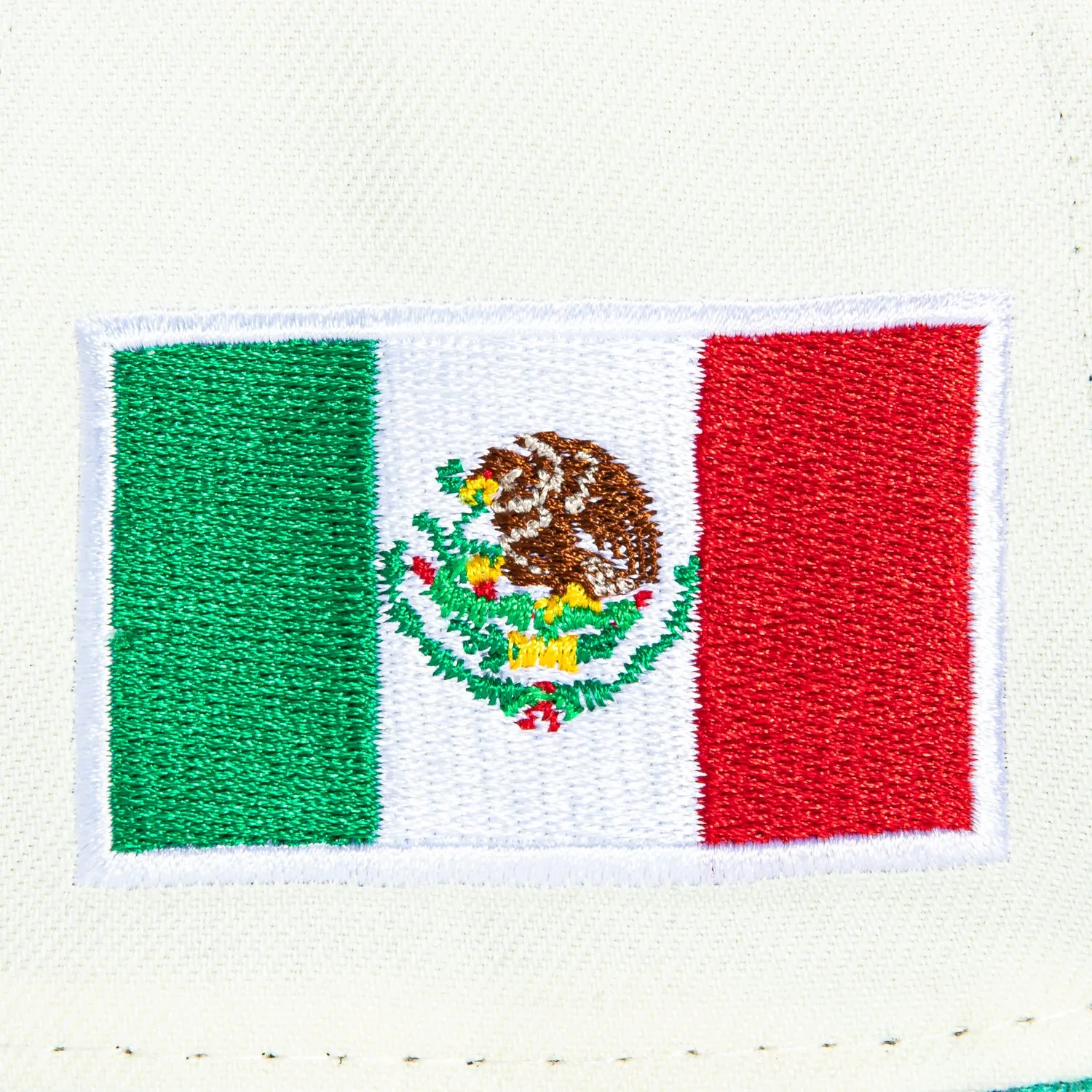 New Era 9Forty A-Frame Mexico World Baseball Classic Mexico Flag Patch Snapback Hat - White, Mint, Metallic Gold sold by Hat Club product image thumbnail 4