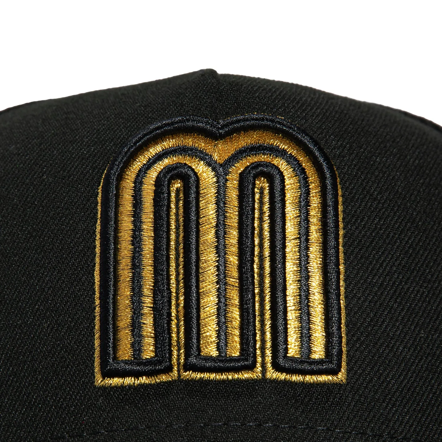 New Era 9Forty A-Frame Mexico World Baseball Classic Mexico Flag Patch Snapback Hat - Black, Metallic Gold sold by Hat Club product image thumbnail 3