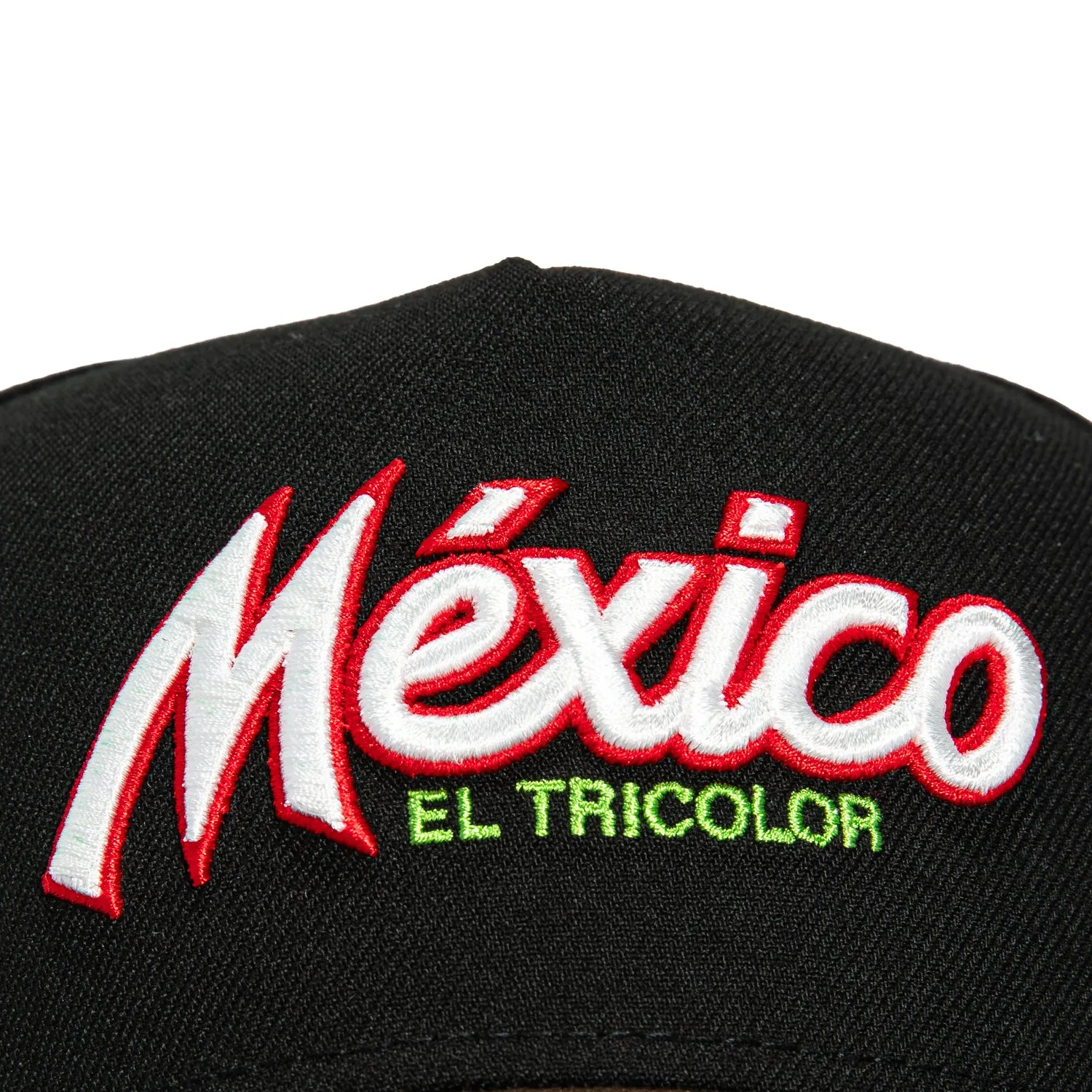 New Era 9Forty A-Frame Mexico El Tricolor Mexico Flag Patch Script Snapback Hat - Black, Brown sold by Hat Club product image thumbnail 3