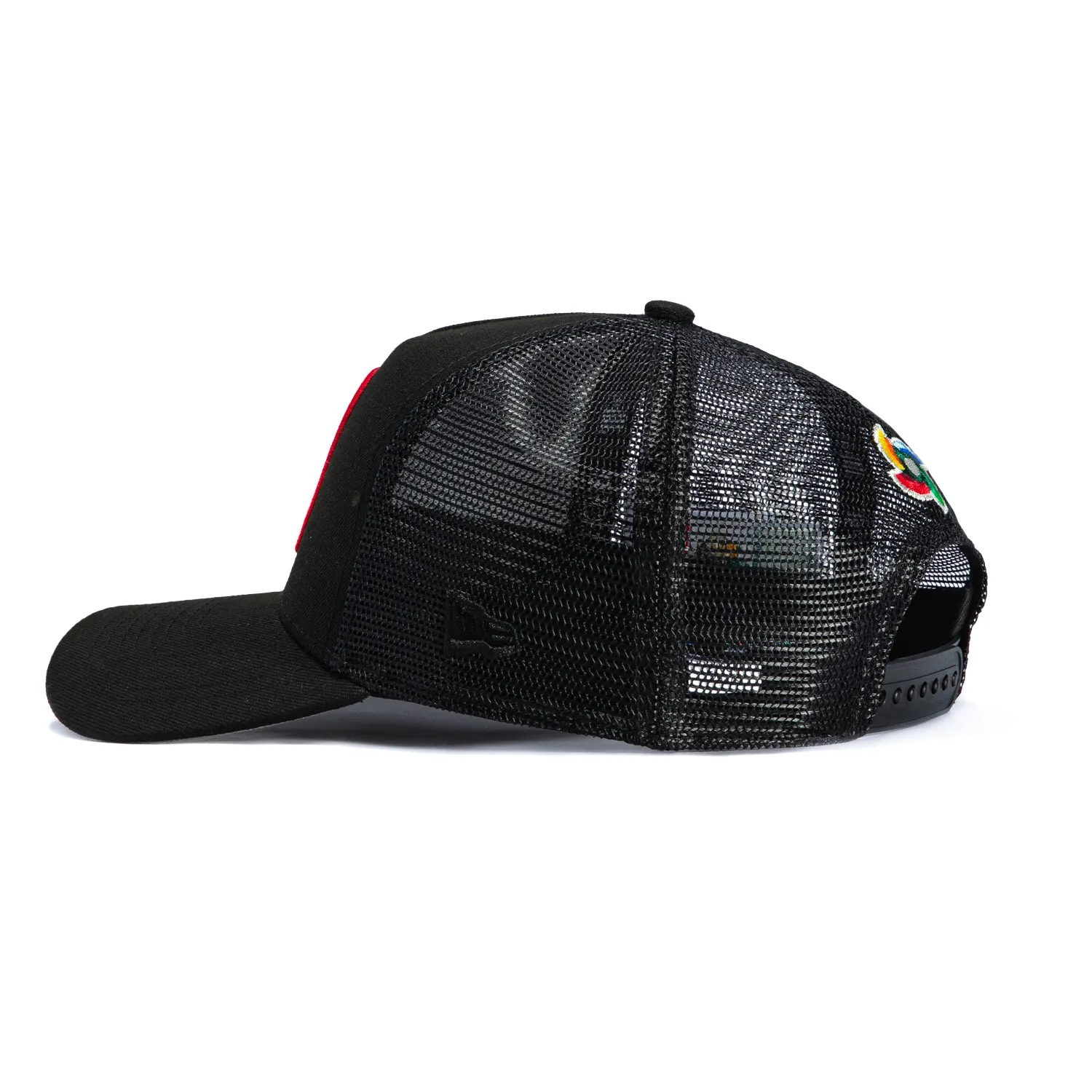 New Era 9Forty A-Frame Mexico World Baseball Classic Mexico Flag Patch Trucker Snapback Hat - Black sold by Hat Club product image thumbnail 2