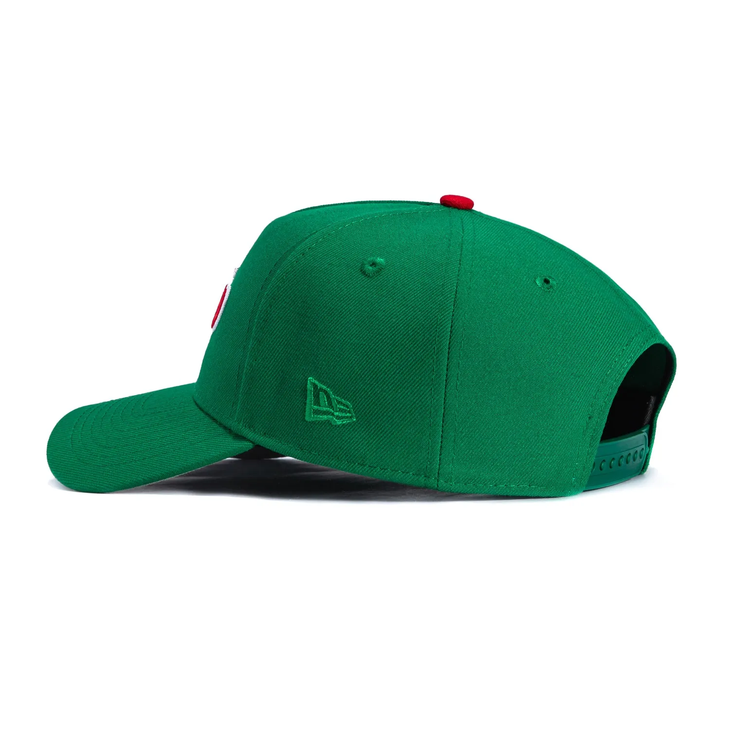 New Era 9Forty A-Frame Mexico El Tricolor Mexico Flag Patch Script Snapback Hat - Kelly Green sold by Hat Club product image thumbnail 2