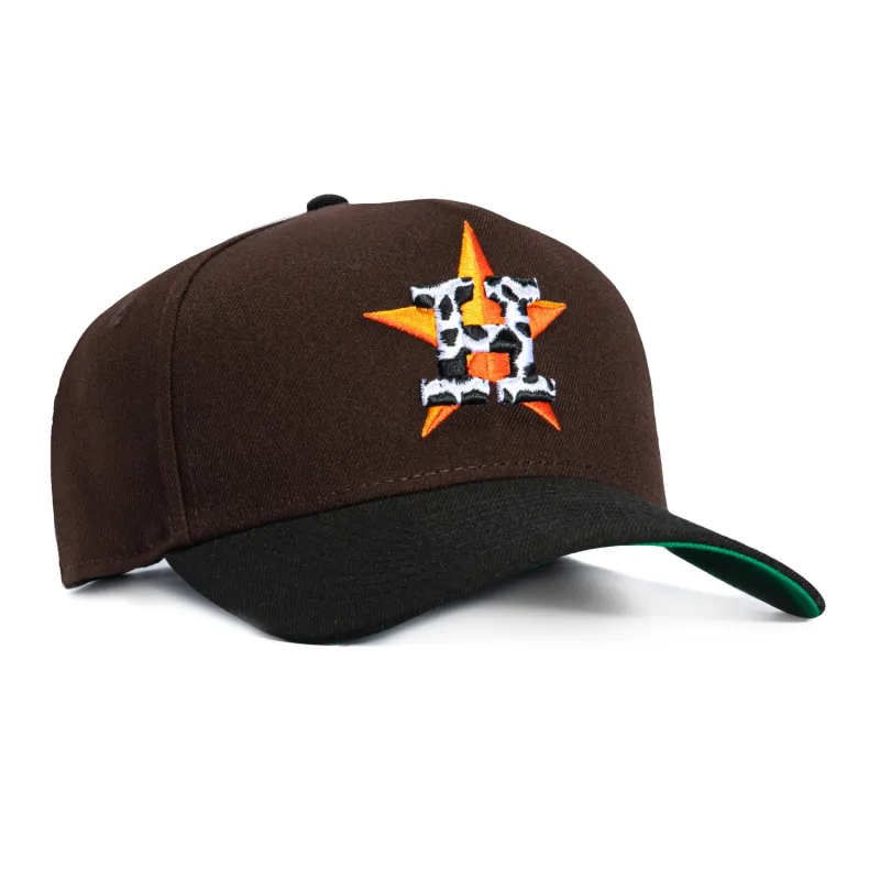 New Era 9Forty A-Frame Houston Astros Cow Snapback Hat - Brown, Black sold by Hat Club