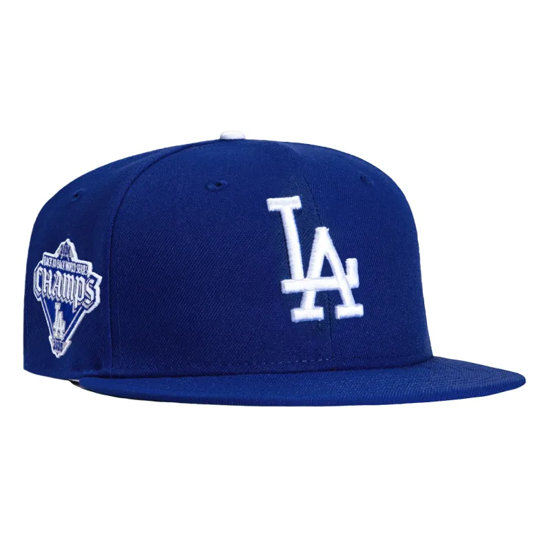 New Era 59Fifty Los Angeles Dodgers Back-To-Back World Series Champions Diamond Patch Hat - Royal sold by Hat Club