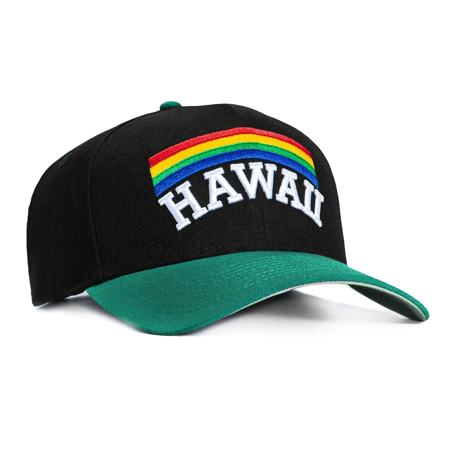 New Era 9Seventy Hawaii Warriors Retro Stretch-Snapback Hat - Black, Green sold by Hat Club