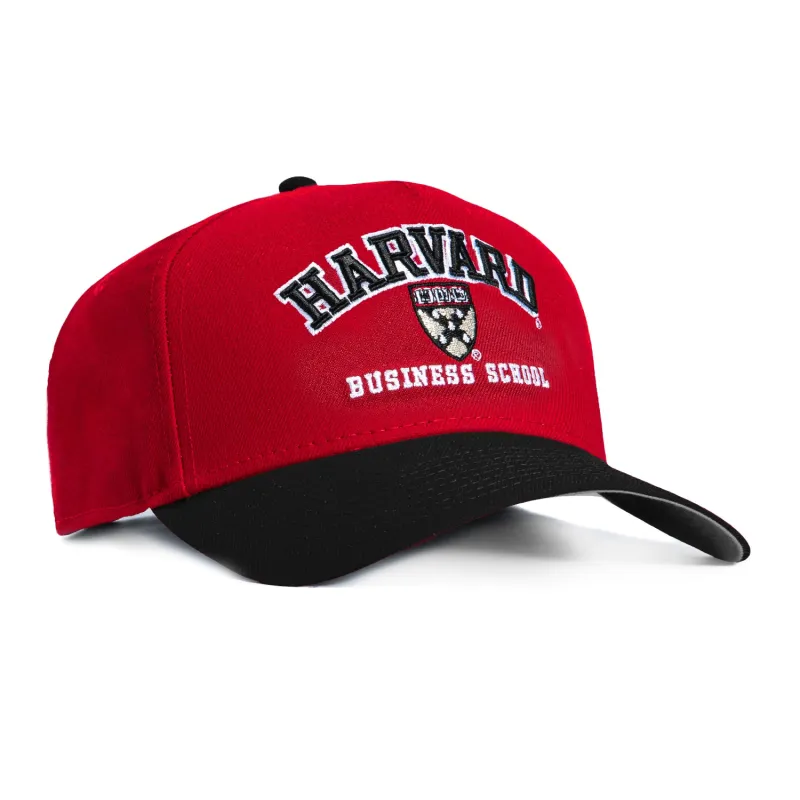 New Era 9Forty A-Frame Harvard Crimson Business School Snapback Hat - Cardinal, Black made by New Era