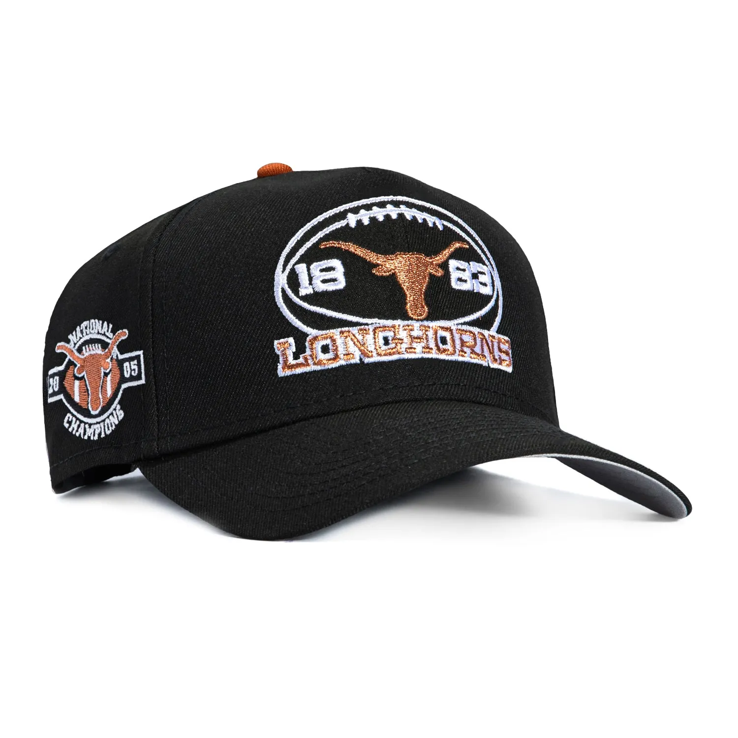 New Era 9Seventy Texas Longhorns 2005 National Champions Patch 1883 Football Stretch-Snapback Hat - Black sold by Hat Club