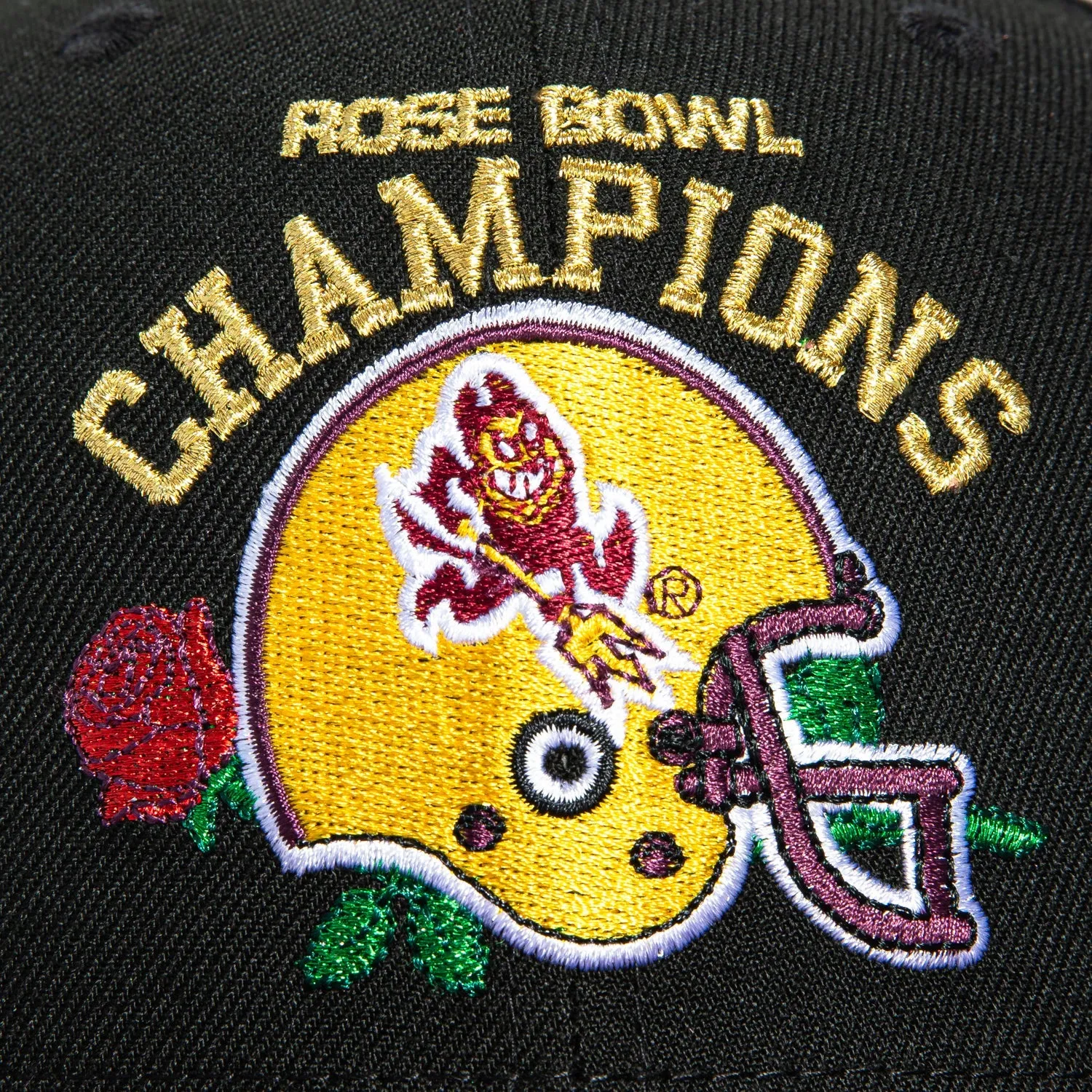 New Era 59Fifty Arizona State Sun Devils 1987 Rose Bowl Patch Rose Bowl Champions Hat - Black, Maroon sold by Hat Club product image thumbnail 4