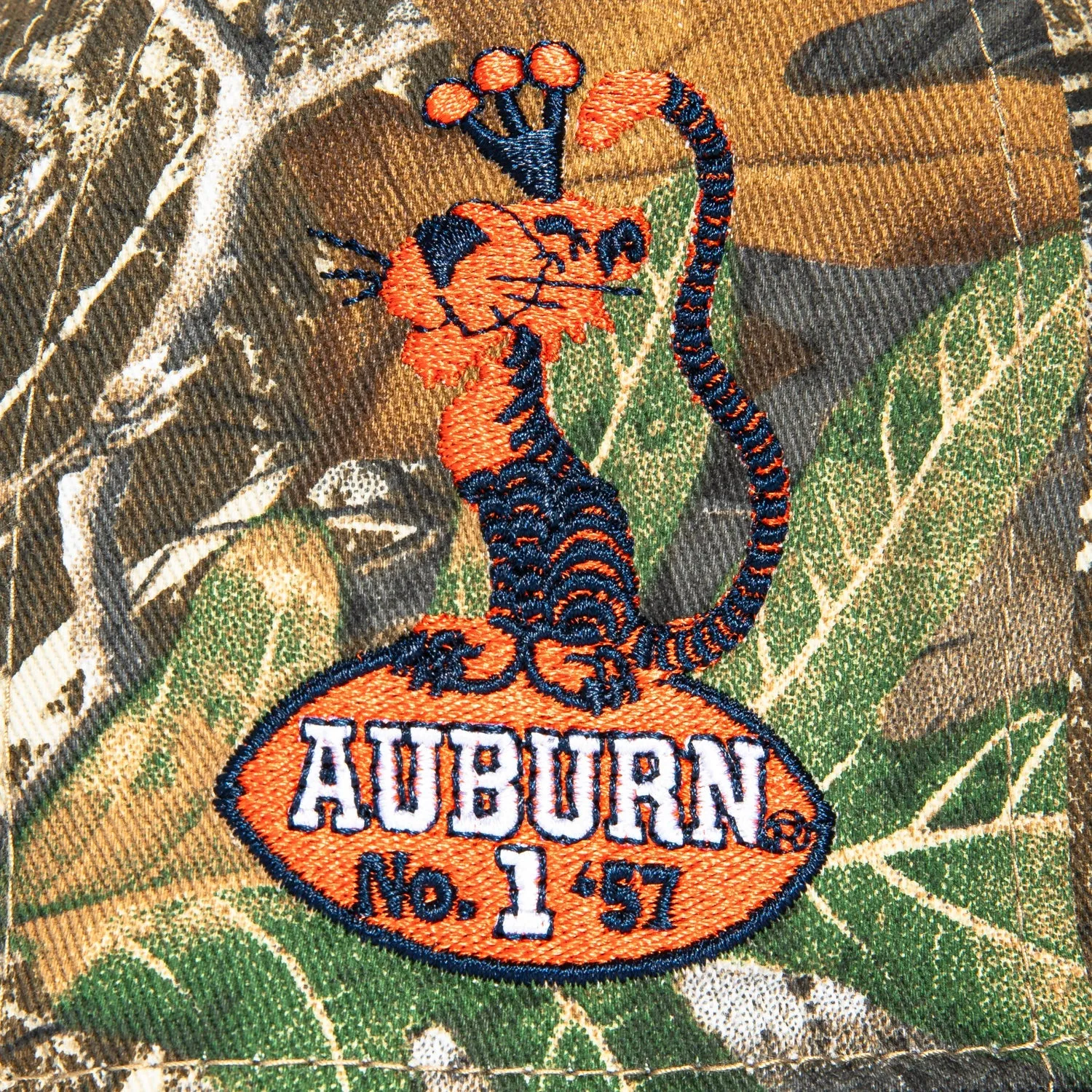 New Era 59Fifty Auburn Tigers 1957 National Champions Patch Script Hat - Realtree, Navy sold by Hat Club product image thumbnail 5