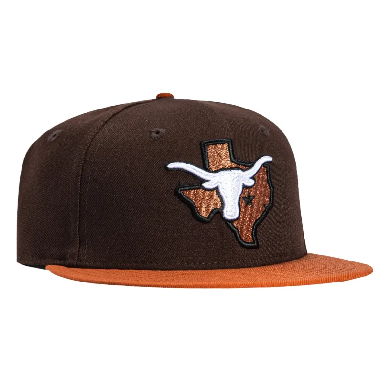 New Era 59Fifty Texas Longhorns State Hat - Brown, Burnt Orange made by New Era