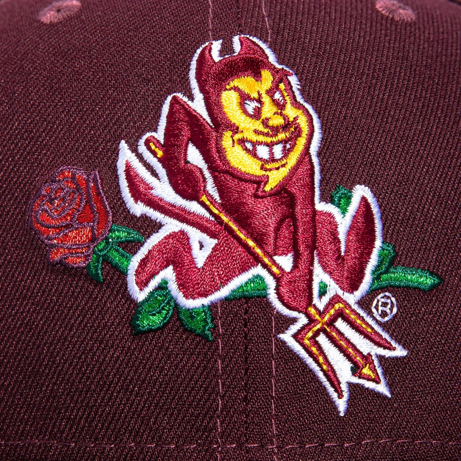 New Era 59Fifty Arizona State Sun Devils 1987 Rose Bowl Patch Sparky Rose Hat - Maroon sold by Hat Club product image thumbnail 4