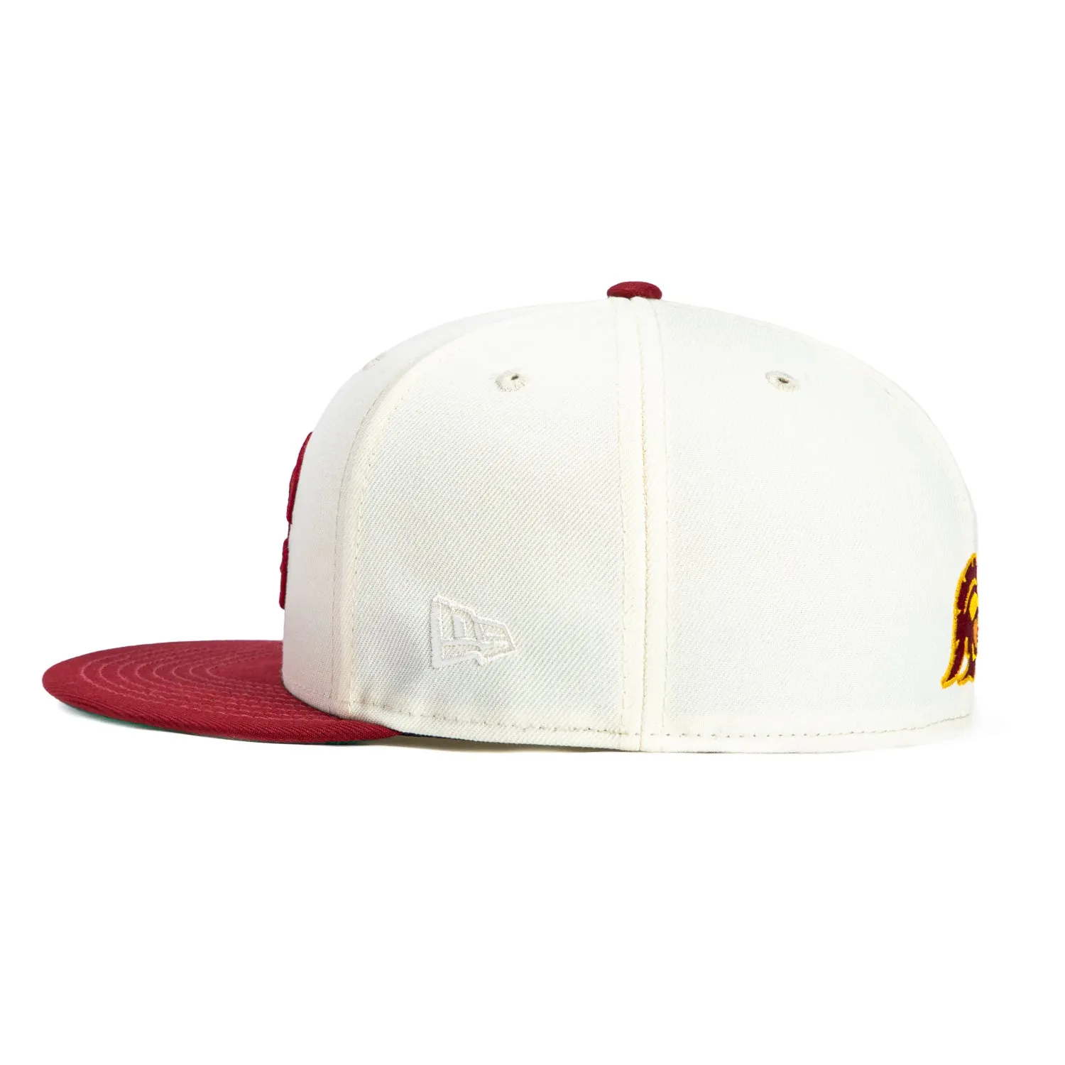 New Era 59Fifty USC Trojans Mascot Logo Patch Hat - White, Cardinal sold by Hat Club product image thumbnail 3