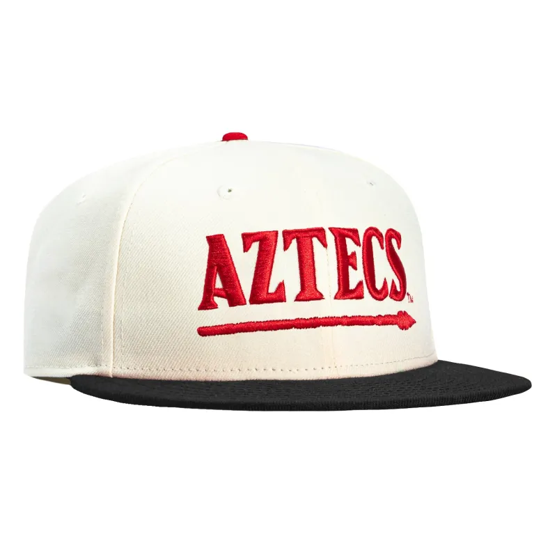 New Era 59Fifty San Diego State Aztecs Word Hat - White, Black sold by Hat Club