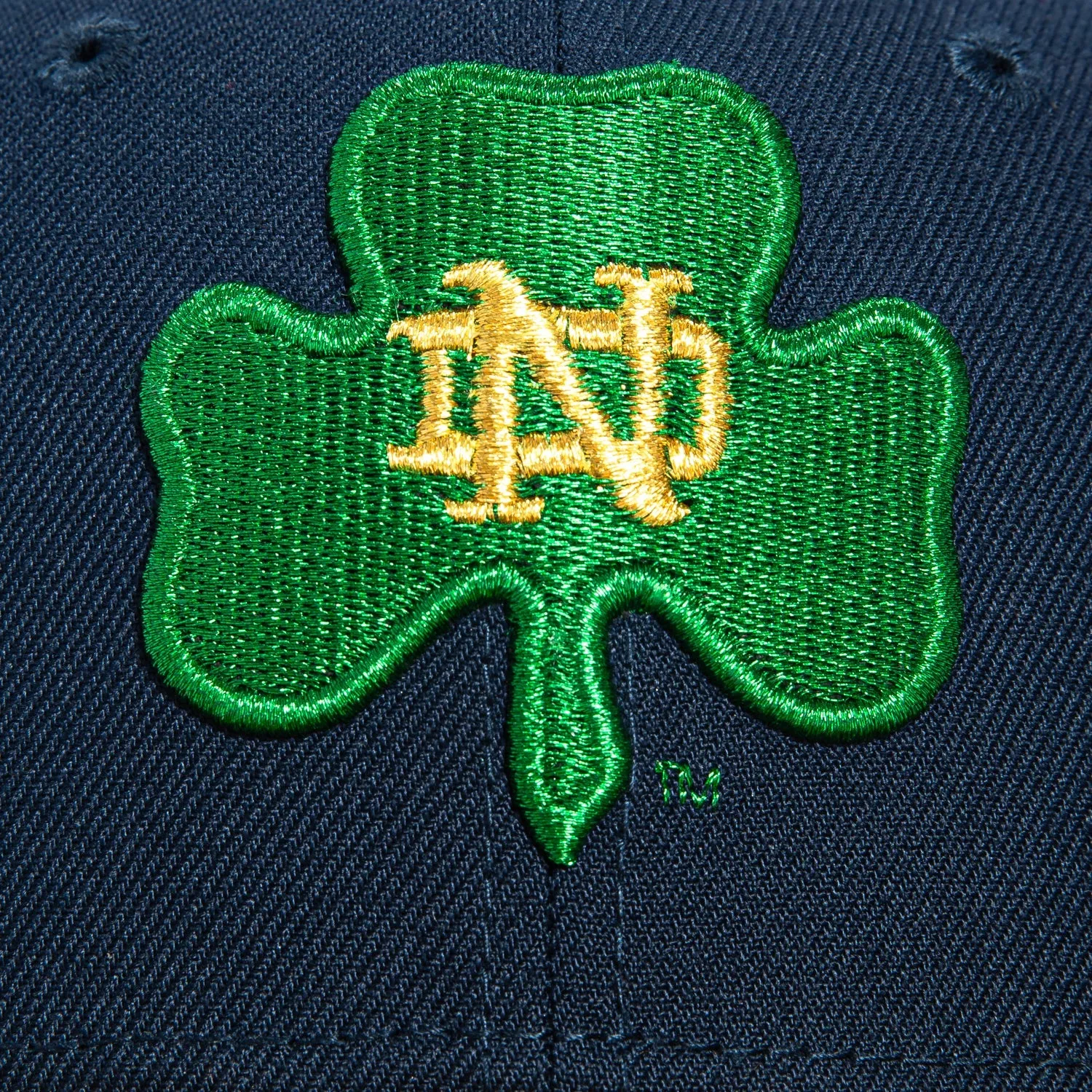 New Era 59Fifty Notre Dame Fighting Irish Shamrock Hat - Navy, Gold sold by Hat Club product image thumbnail 4