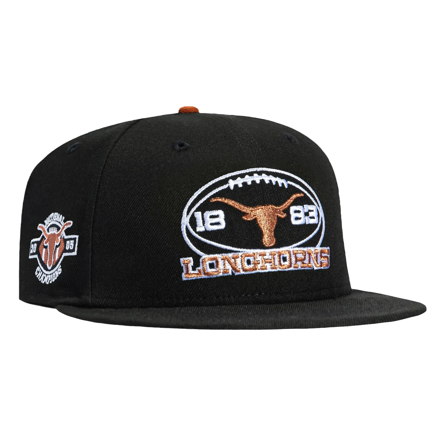 New Era 59Fifty Texas Longhorns 2005 National Champions Patch 1883 Football Hat - Black sold by Hat Club