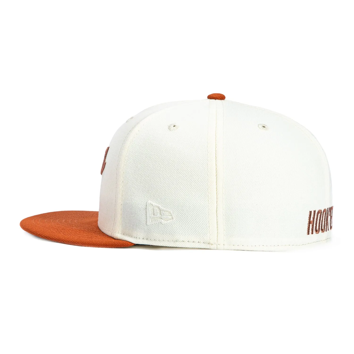 New Era 59Fifty Texas Longhorns Logo Patch Script Hat - White, Burnt Orange sold by Hat Club product image thumbnail 3