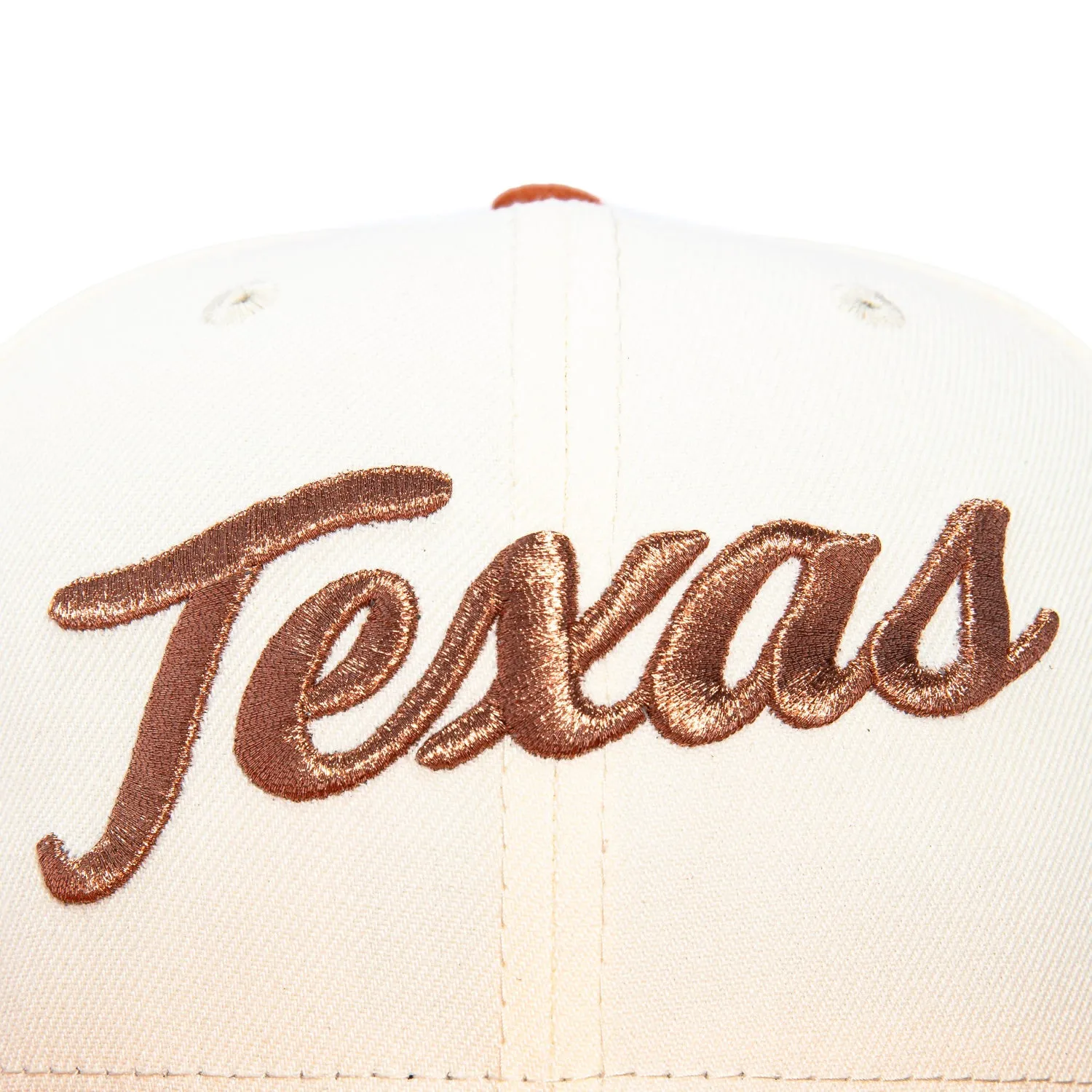 New Era 59Fifty Texas Longhorns Logo Patch Script Hat - White, Burnt Orange sold by Hat Club product image thumbnail 4
