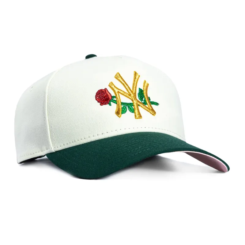 New Era 9Forty A-Frame New York Yankees Rose Snapback Pink UV Hat - White, Green sold by Hat Club