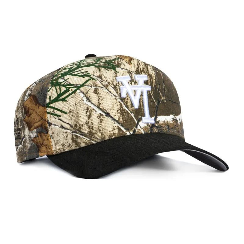 New Era 9Forty A-Frame Los Angeles Dodgers Snapback Upside Down Hat - Realtree, Black made by New Era
