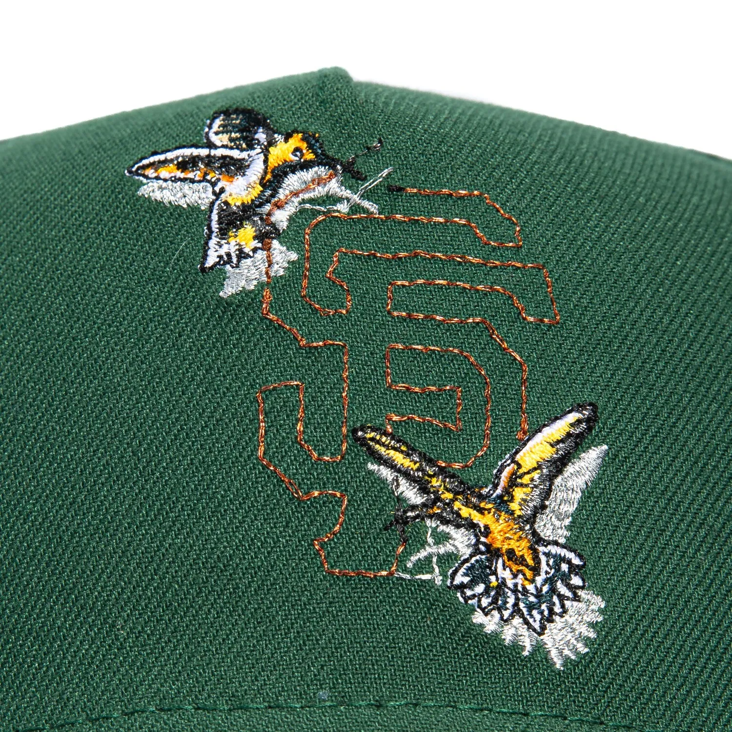 New Era 9Forty A-Frame San Francisco Giants Logo Patch Bird Stitch Snapback Hat - Green, Black sold by Hat Club product image thumbnail 3