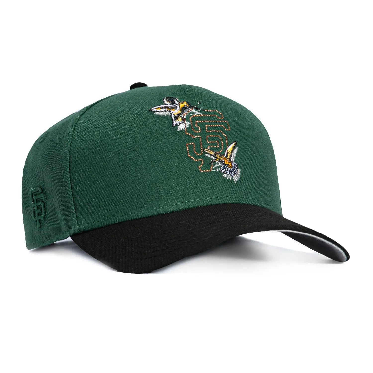 New Era 9Forty A-Frame San Francisco Giants Logo Patch Bird Stitch Snapback Hat - Green, Black sold by Hat Club