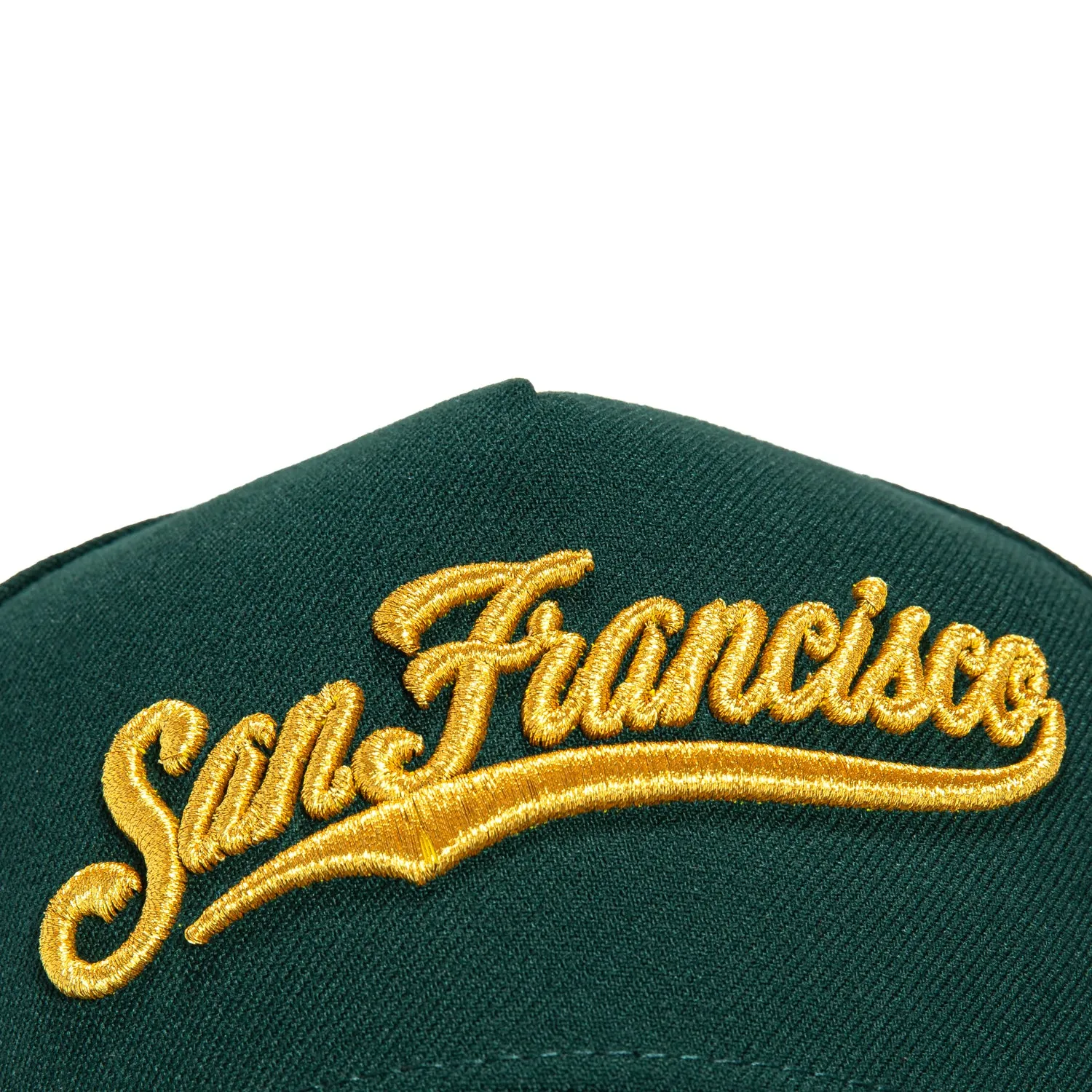 New Era 9Forty A-Frame San Francisco Giants 2007 All Star Game Patch Script Snapback Hat - Green, Metallic Gold sold by Hat Club product image thumbnail 3