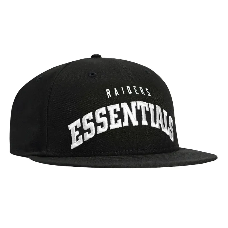 New Era 9Fifty Fear of God Retro Crown Las Vegas Raiders Essentials Snapback Hat - Black sold by Hat Club