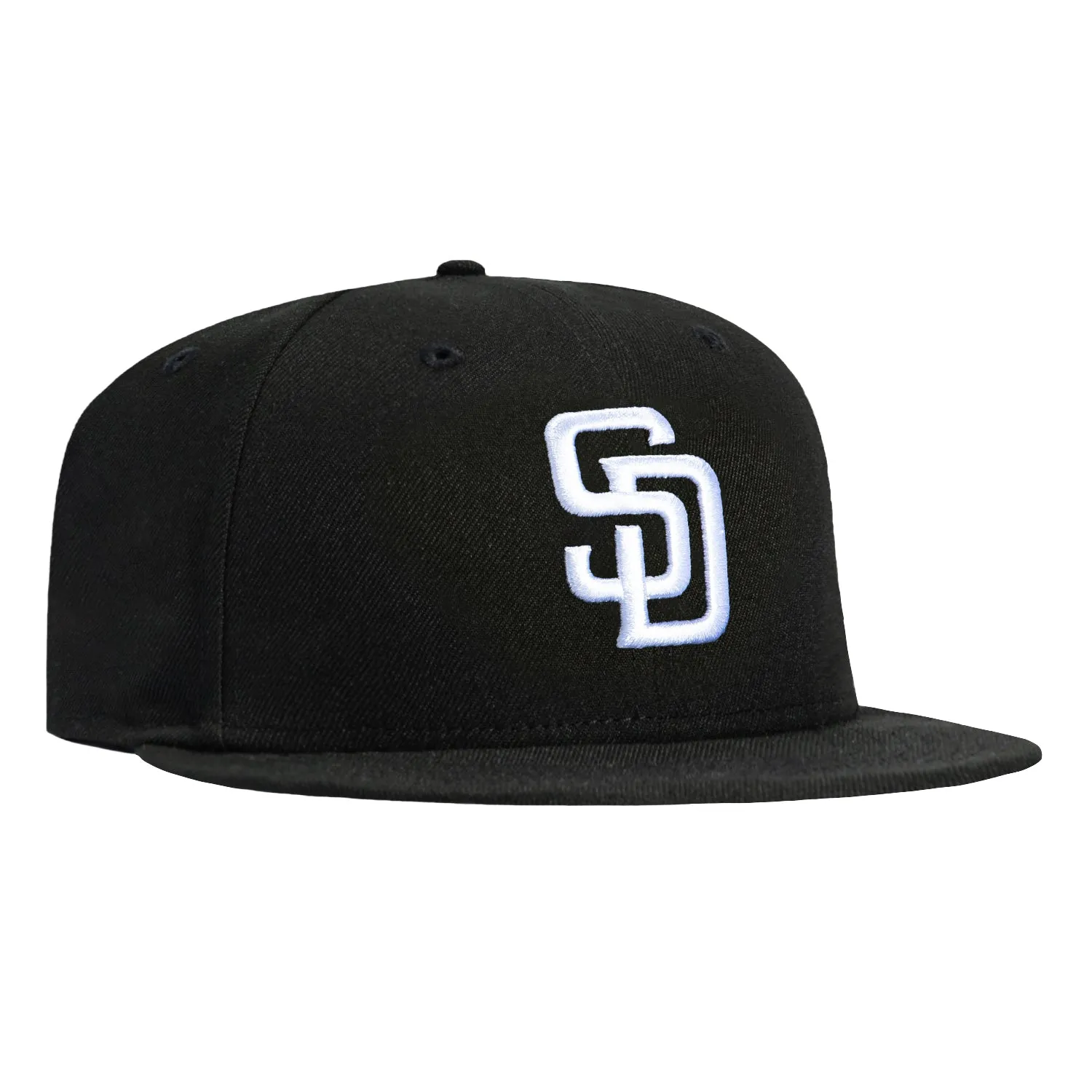 New Era 59Fifty San Diego Padres Hat - Black, White sold by Hat Club