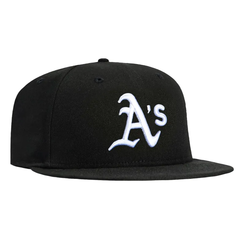 New Era 59Fifty Oakland Athletics Hat - Black, White sold by Hat Club