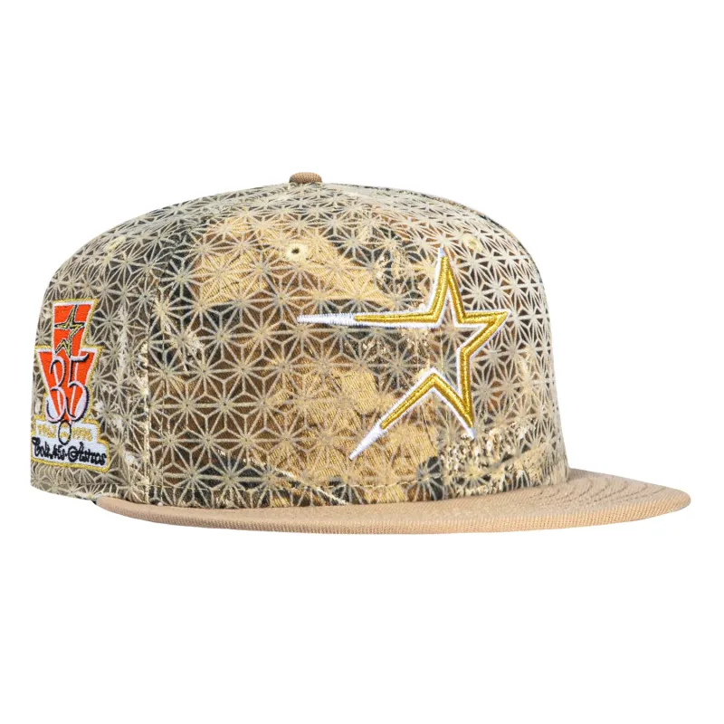 New Era 59Fifty Sakura Houston Astros 35th Anniversary Patch Hat - Realtree, Tan sold by Hat Club