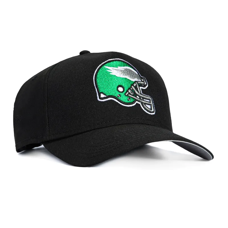 New Era 9Forty A-Frame Philadelphia Eagles Helmet Snapback Hat - Black sold by Hat Club