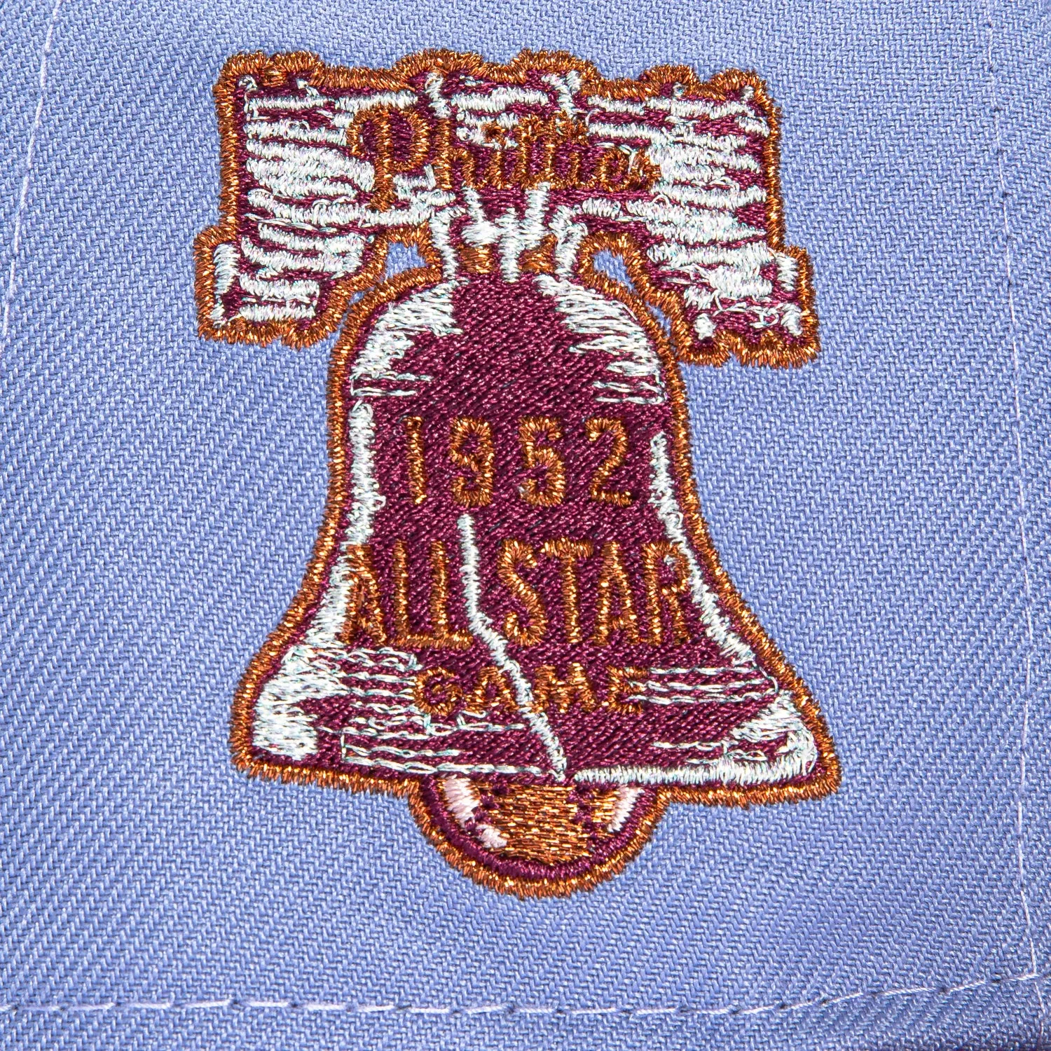 New Era 59Fifty Música Pack Philadelphia Phillies 1952 All Star Game Patch Hat - Lavender, Cardinal, Metallic Copper sold by Hat Club product image thumbnail 5