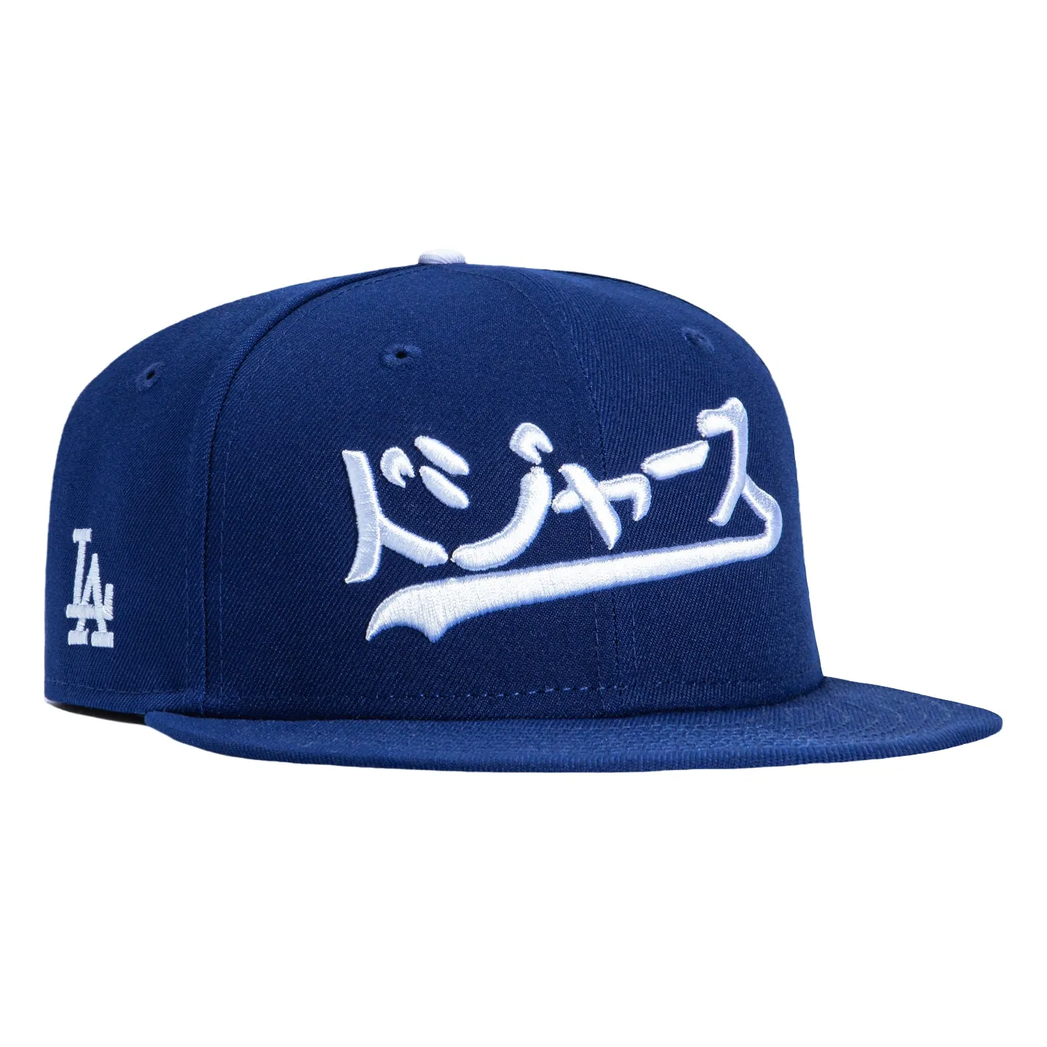 New Era 59Fifty Los Angeles Dodgers Katakana Script Logo Patch Hat - Royal sold by Hat Club