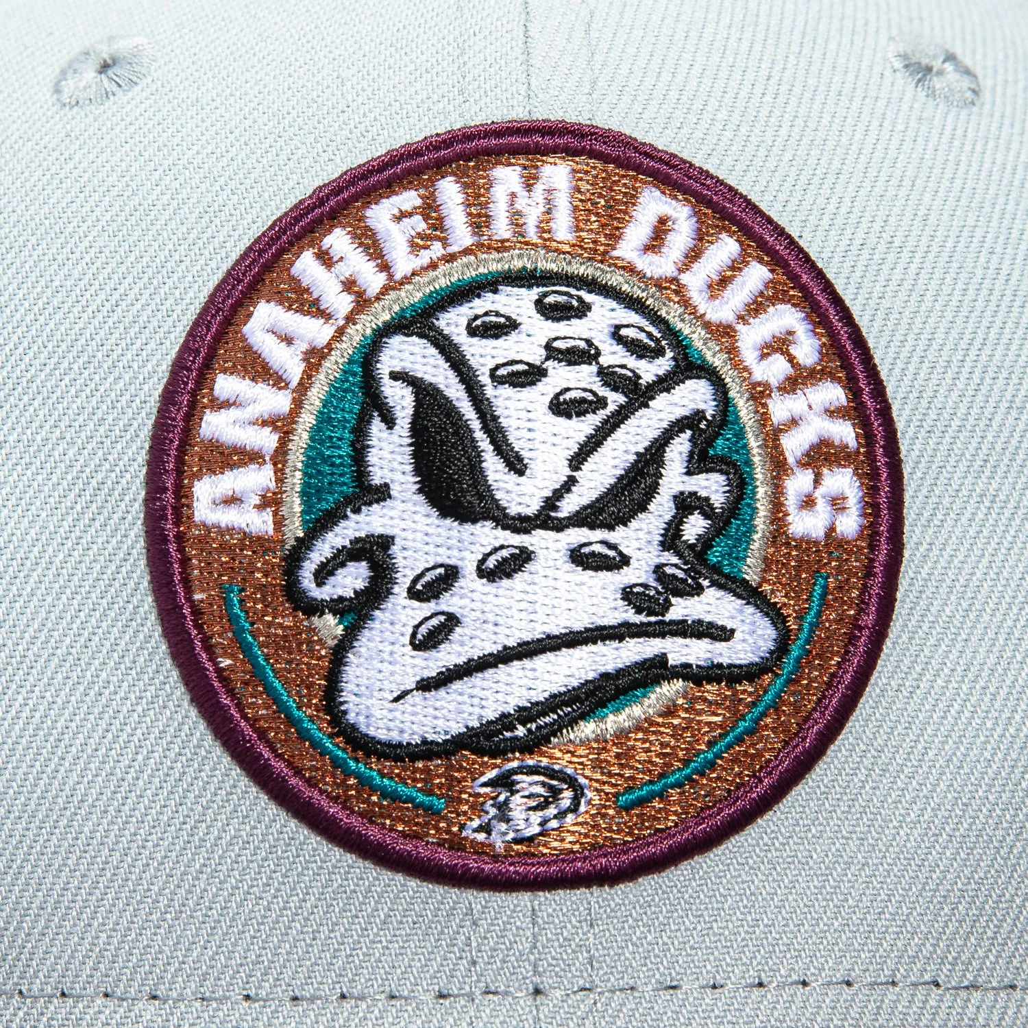 New Era 59Fifty Anaheim Ducks 2003 Stanley Cup Patch Alternate Pink UV Hat - Grey, Maroon sold by Hat Club product image thumbnail 4
