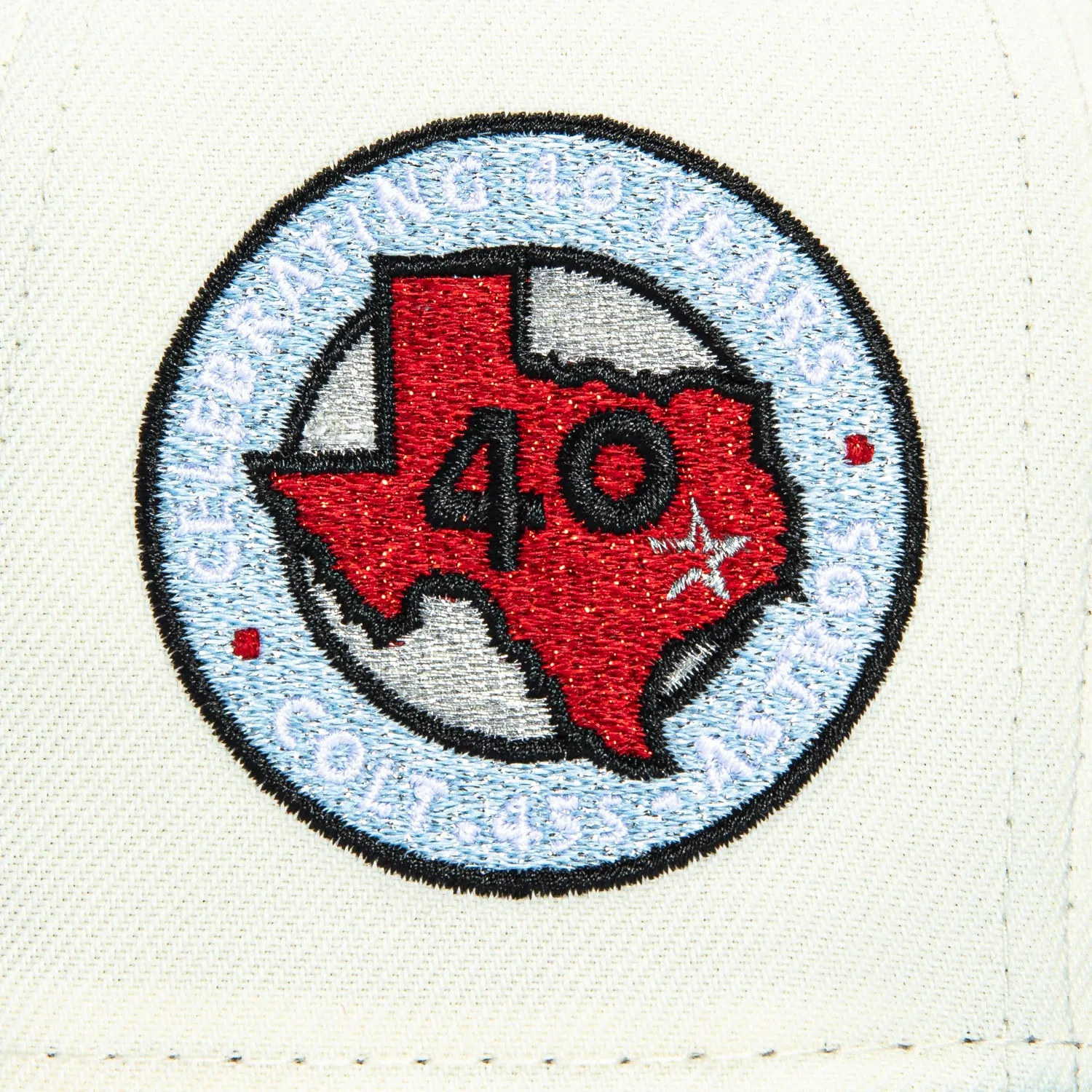 New Era 59Fifty Metallics Houston Astros 40th Anniversary Patch Script Hat - White, Light Blue sold by Hat Club product image thumbnail 5