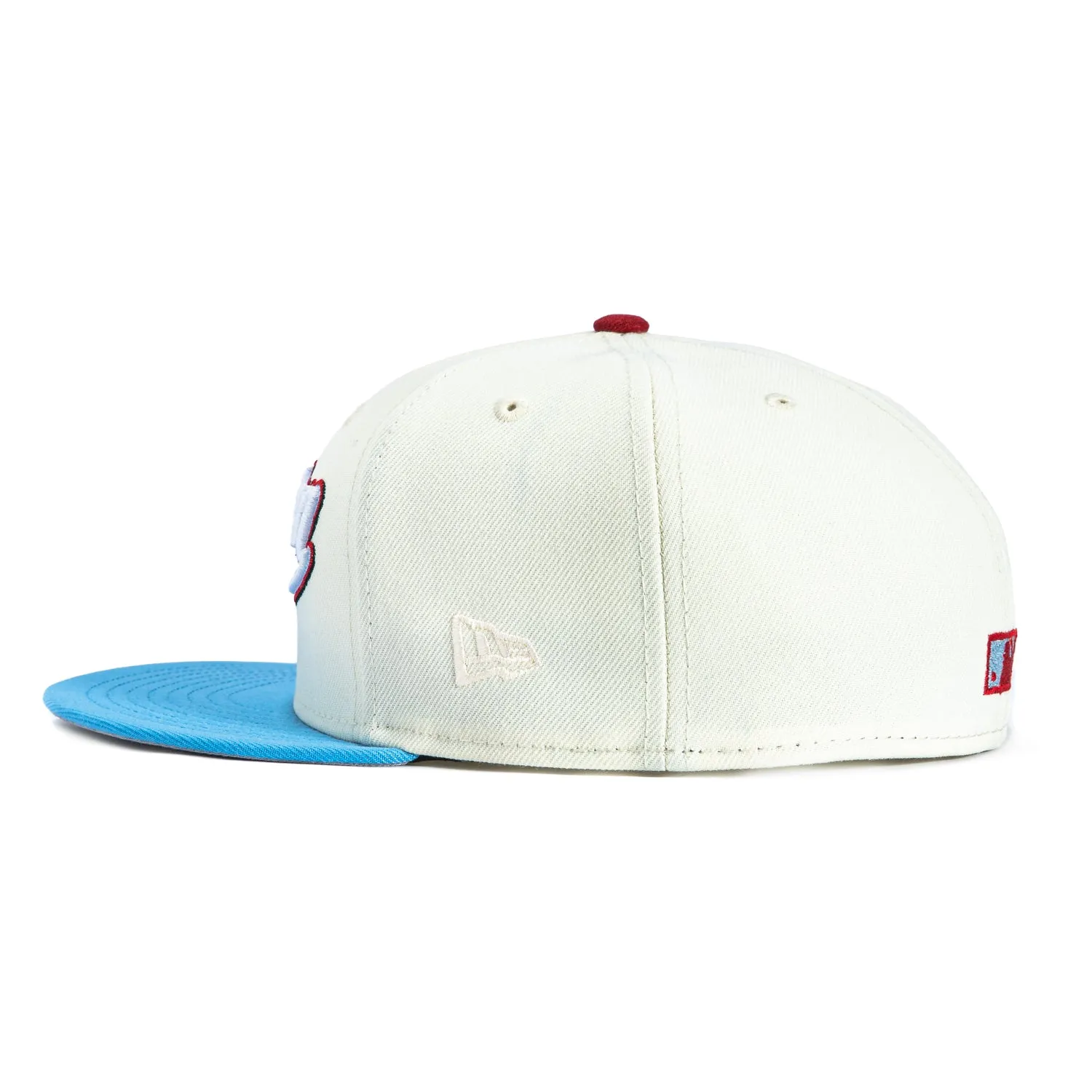 New Era 59Fifty Metallics Houston Astros 40th Anniversary Patch Script Hat - White, Light Blue sold by Hat Club product image thumbnail 3