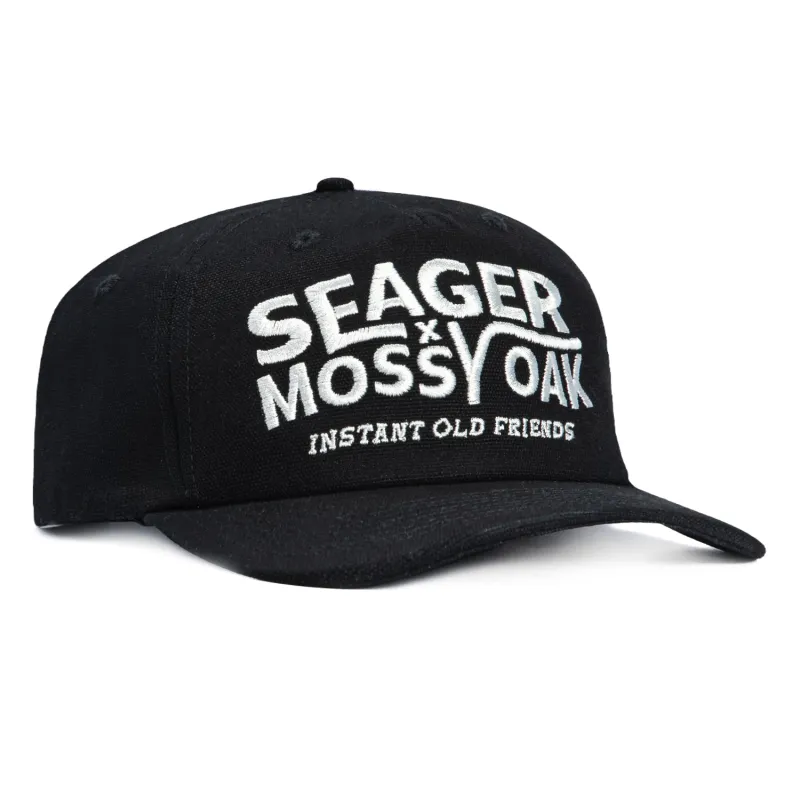 Seager Mossy Oak x Seager Instant Old Friends Snapback Hat - Black sold by Hat Club